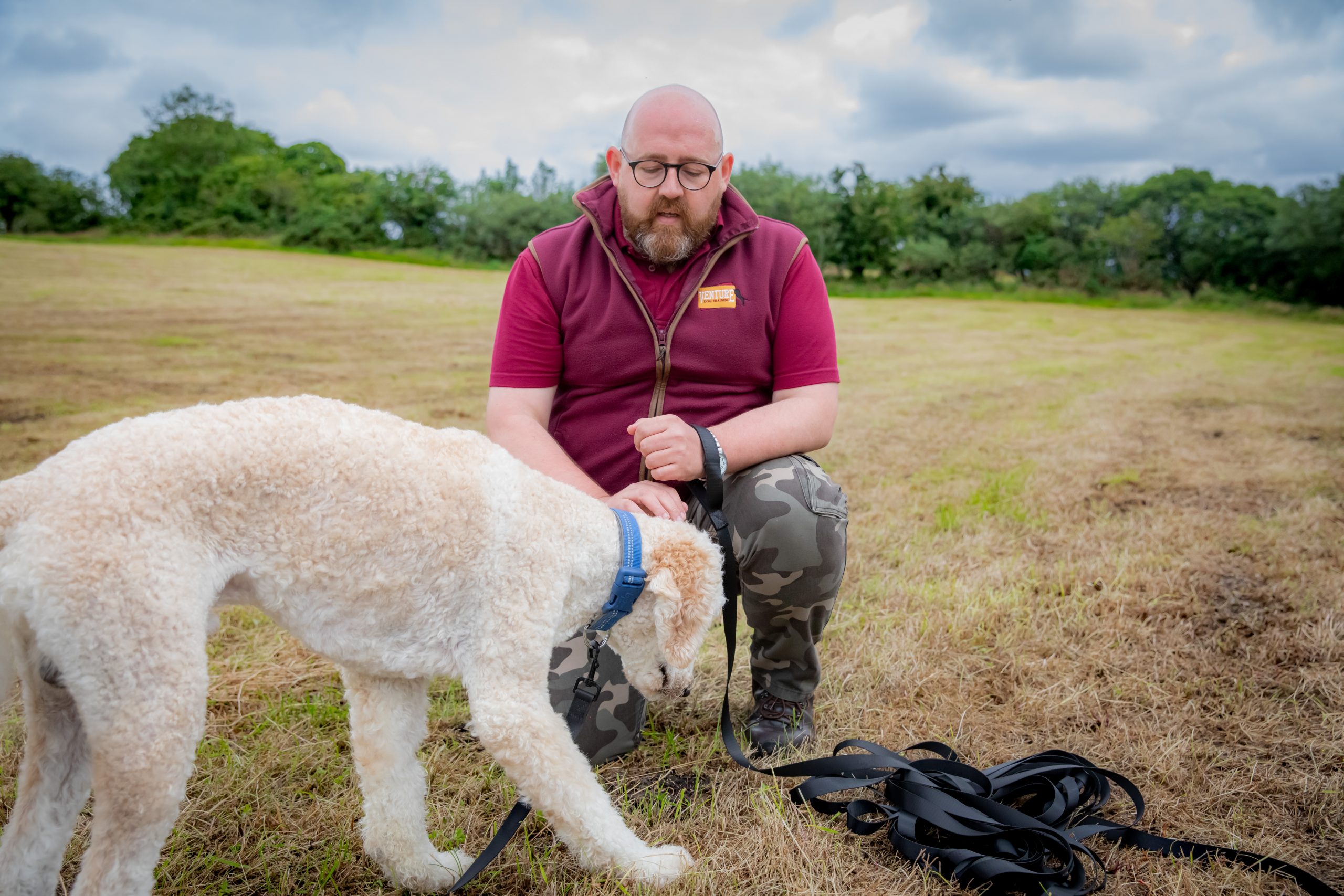 Andy Ramshaw with a Standard Poodle